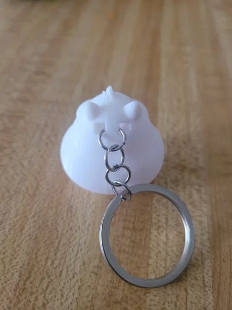 Móc khóa hình chuột Hamster béo dễ thương in 3D - Image 2