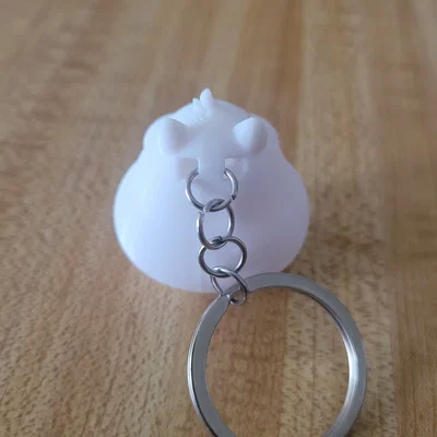 Móc khóa hình chuột Hamster béo dễ thương in 3D