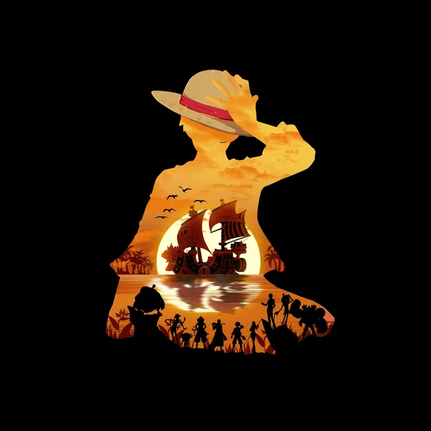 One Piece Ruffy Hueforge - Sunset - Image 1