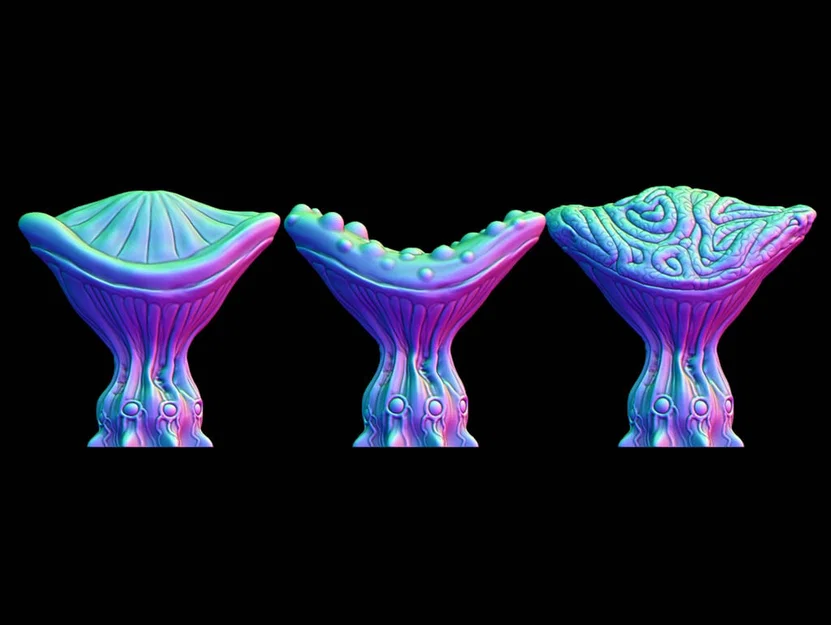 Cây trang trí tabletop: “Mushroom Set B2” (Alien Vegetation 55) - Image 2