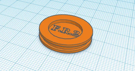 Token F.R.2 - Mẫu xu nhựa 3D dành cho xe điện đụng (Bumper Cars) - Image 1