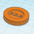 Token F.R.2 - Mẫu xu nhựa 3D dành cho xe điện đụng (Bumper Cars) - Thumbnail 1