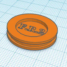 Token F.R.2 - Mẫu xu nhựa 3D dành cho xe điện đụng (Bumper Cars)