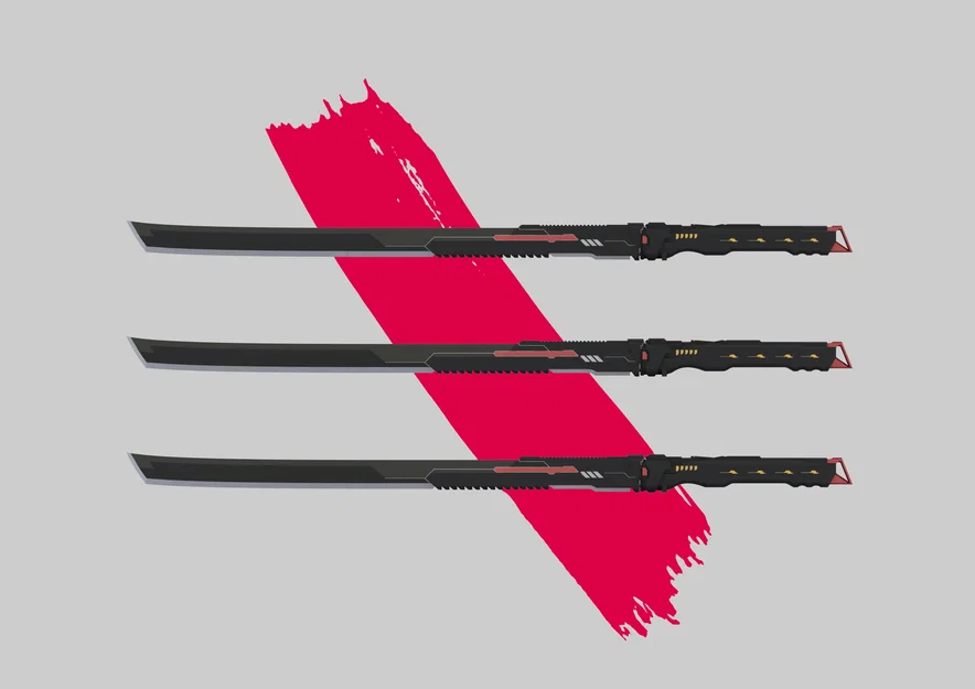 Ghostrunner TsuruGR-74 – Replica kiếm của Jack (STL/3MF) - Image 1