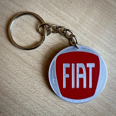 Móc khóa FIAT (FIAT key chain) - file in 3D