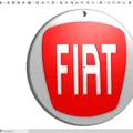 Móc khóa FIAT (FIAT key chain) - file in 3D - Thumbnail 2