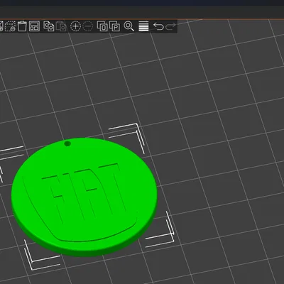 Móc khóa FIAT (FIAT key chain) - file in 3D