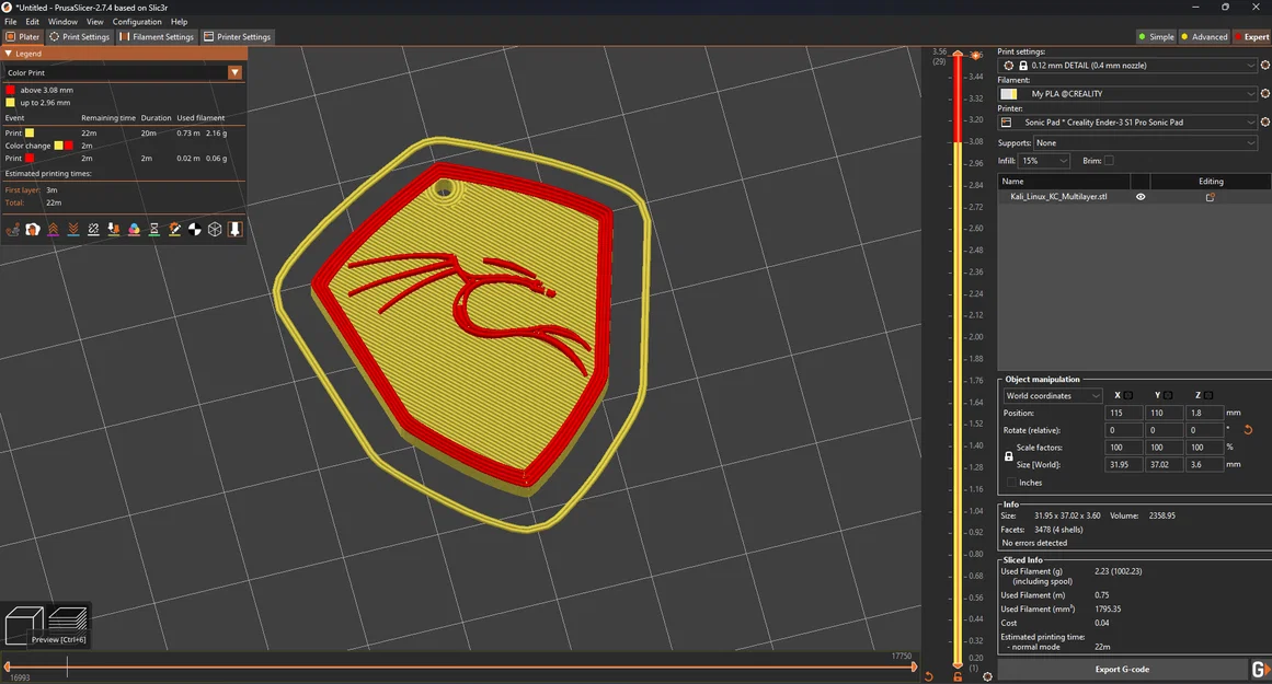 Móc khóa logo Kali Linux - Image 3
