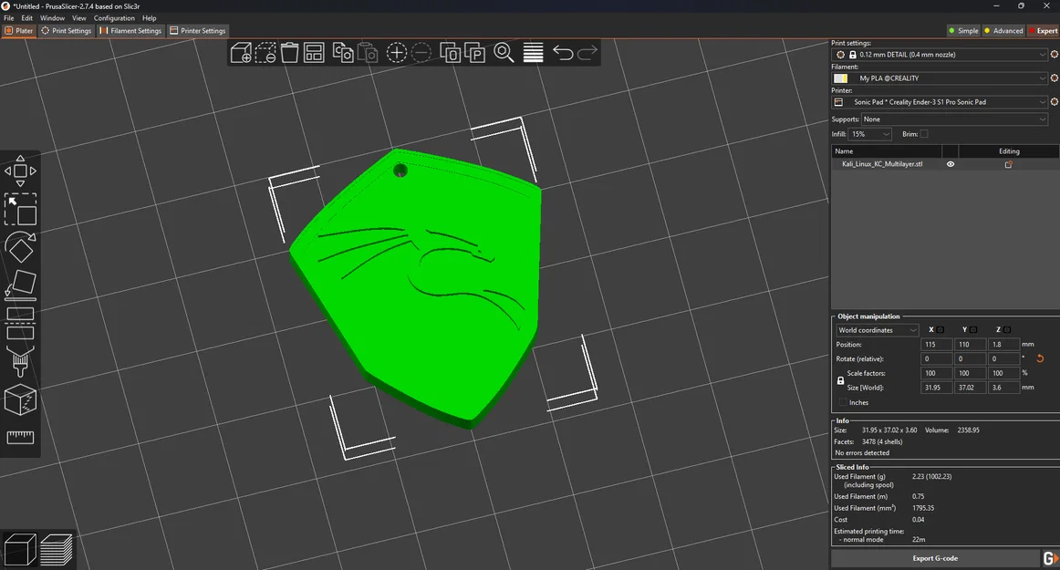 Móc khóa logo Kali Linux - Image 4