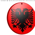 Móc khóa cờ Albania (Albanian flag key chain) - Thumbnail 2