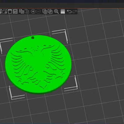 Móc khóa cờ Albania (Albanian flag key chain)