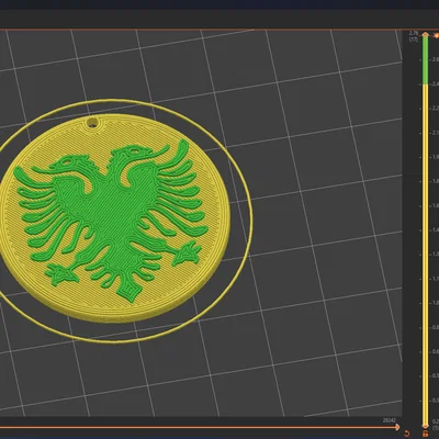 Móc khóa cờ Albania (Albanian flag key chain)
