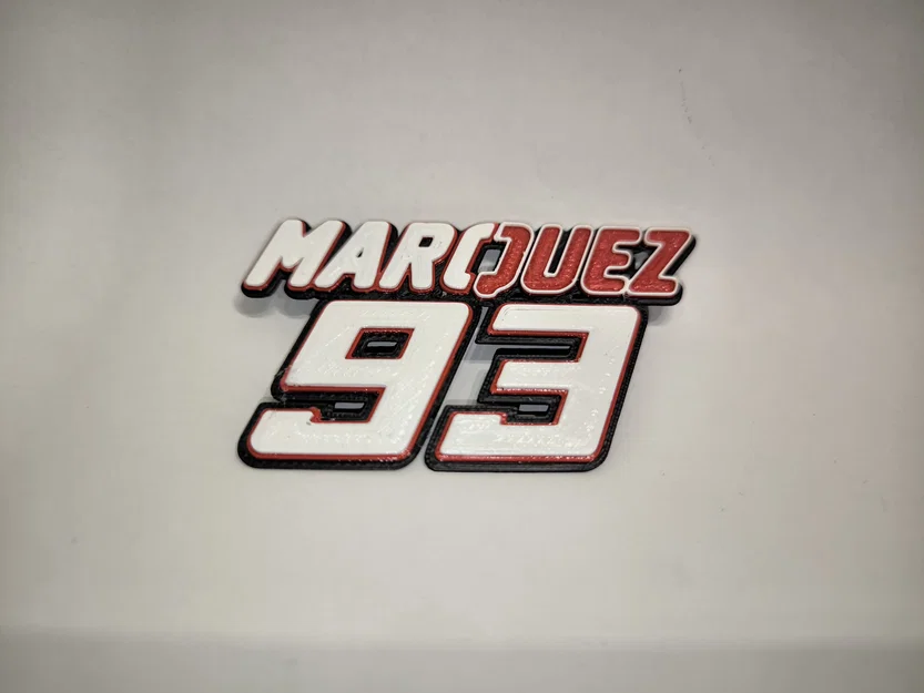 Mô hình logo Marc Marquez 93 in 3D 3 màu cực chất cho người hâm mộ - Image 1