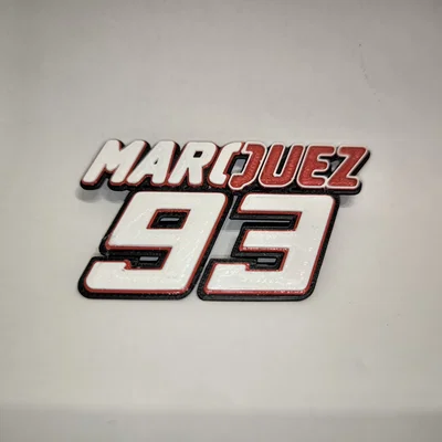 Mô hình logo Marc Marquez 93 in 3D 3 màu cực chất cho người hâm mộ