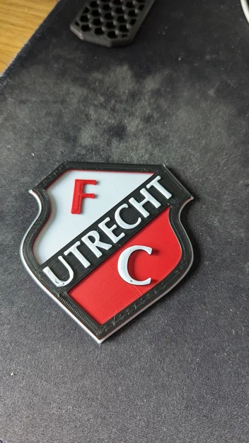 Mô hình logo FC Utrecht 3D - Phụ kiện trang trí cho fan bóng đá - Image 1