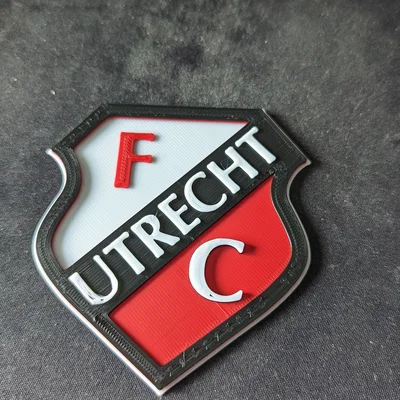 Mô hình logo FC Utrecht 3D - Phụ kiện trang trí cho fan bóng đá