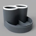 Khay Tổ Chức Bàn Làm Việc Vân Gân Hiện Đại (Modern Ribbed Desk Organizer) - Thumbnail 1