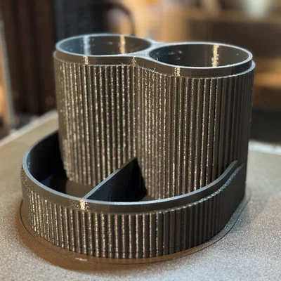 Khay Tổ Chức Bàn Làm Việc Vân Gân Hiện Đại (Modern Ribbed Desk Organizer)