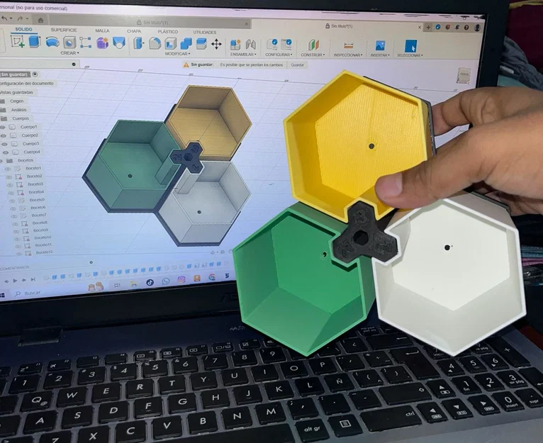 Bộ chậu cây lục giác (Hexagonal Pots) in 3D ghép nối thông minh - Image 2