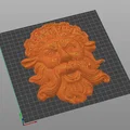 Mô hình trang trí treo tường khuôn mặt thần Zeus cực đẹp - Thumbnail 2