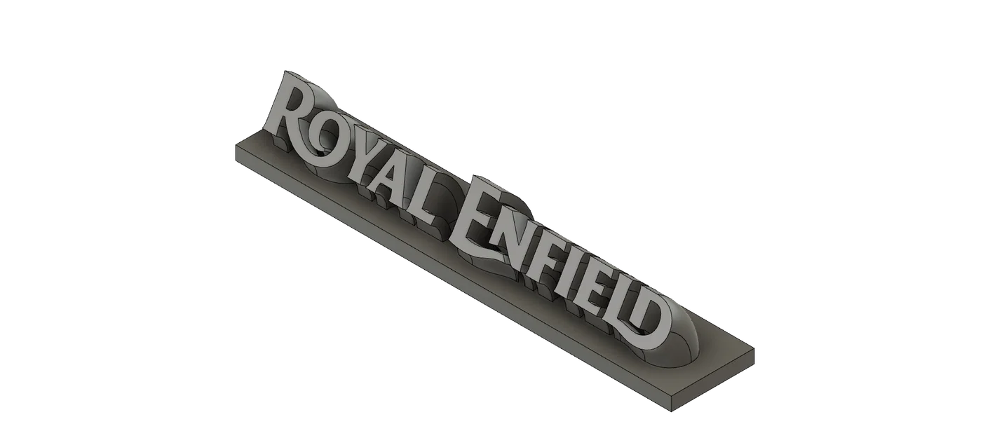 Mô hình logo Royal Enfield uốn cong (Sweeped Logo) in 3D cực chất - Image 1