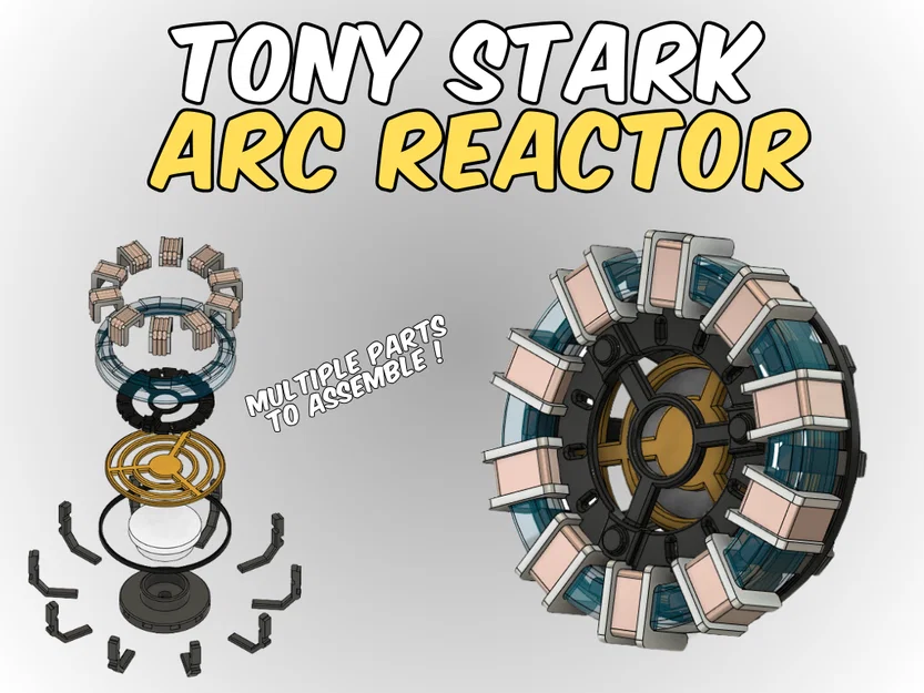 Mô hình Arc Reactor Iron Man: Tự in 3D đồ chơi Tony Stark cực chất - Image 1