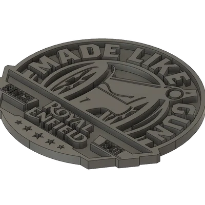 Mô hình logo Royal Enfield Legacy - In 3D trang trí đẳng cấp