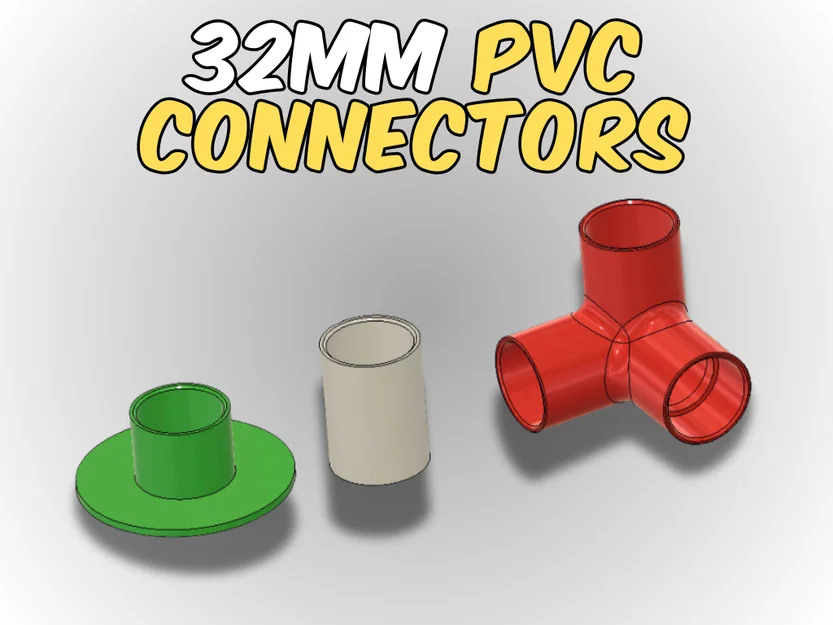 Bộ đầu nối ống PVC 32mm cho DIY, làm kệ Cosplay và Booth phun sơn - Image 1