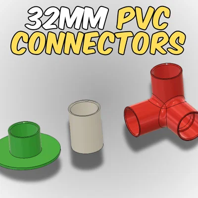 Bộ đầu nối ống PVC 32mm cho DIY, làm kệ Cosplay và Booth phun sơn