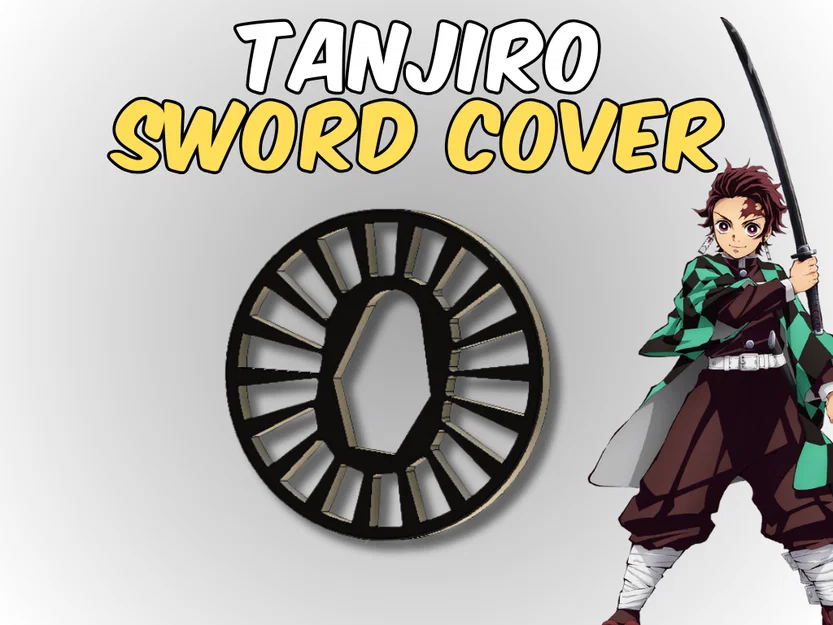Mô hình 3D Tsuba (Khâu kiếm) Tanjiro cho Cosplay Demon Slayer - Image 1