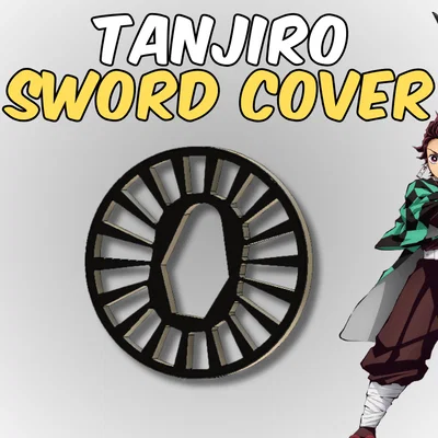 Mô hình 3D Tsuba (Khâu kiếm) Tanjiro cho Cosplay Demon Slayer