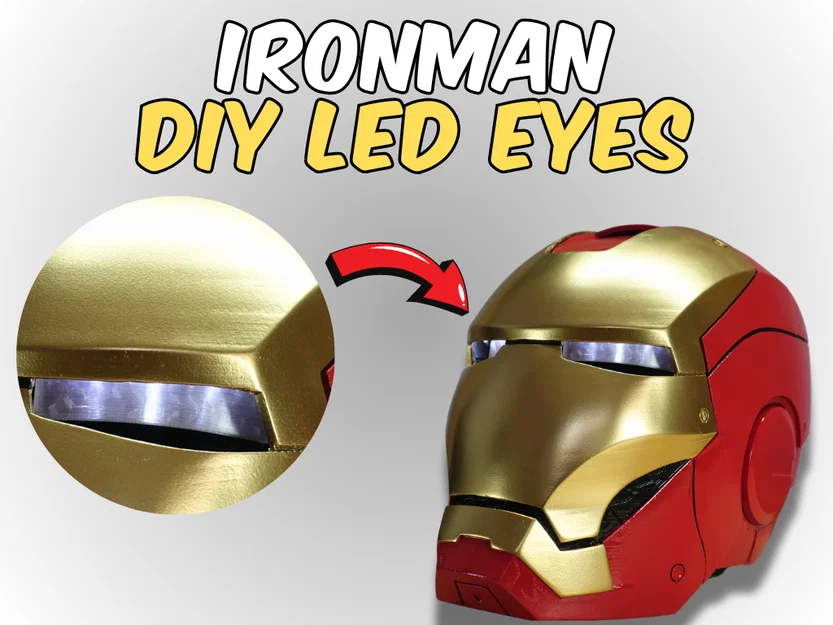 Phụ kiện in 3D lắp LED cho mắt mũ bảo hiểm Iron Man - Image 1