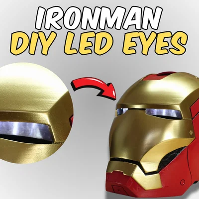 Phụ kiện in 3D lắp LED cho mắt mũ bảo hiểm Iron Man