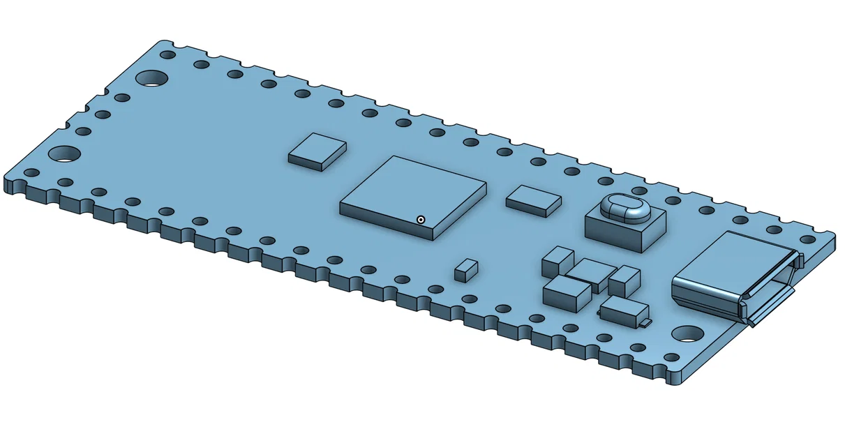 Mô hình 3D Raspberry Pi Pico - Hỗ trợ thiết kế case và dự án điện tử - Image 1
