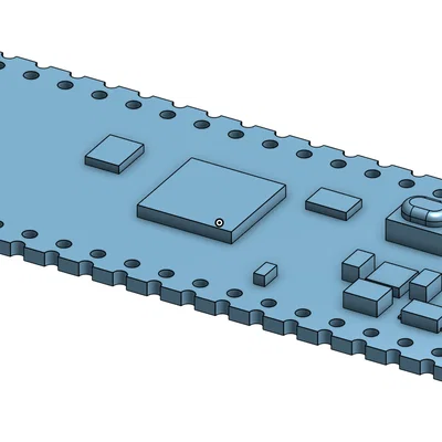 Mô hình 3D Raspberry Pi Pico - Hỗ trợ thiết kế case và dự án điện tử