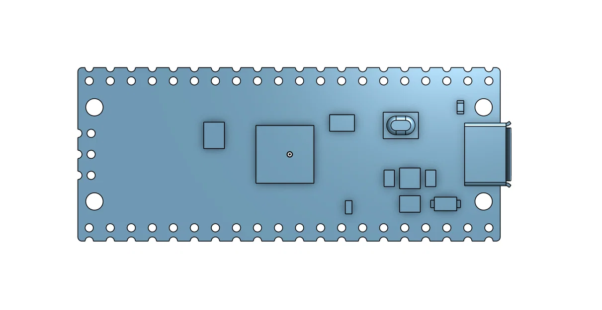 Mô hình 3D Raspberry Pi Pico - Hỗ trợ thiết kế case và dự án điện tử - Image 3