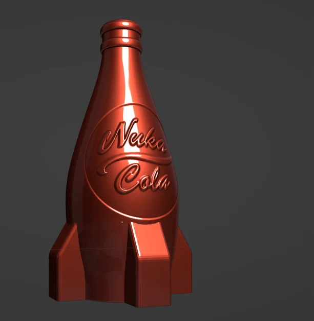 Mô hình 3D chai nước Nuka Cola phong cách Fallout (Vase Mode) - Image 2