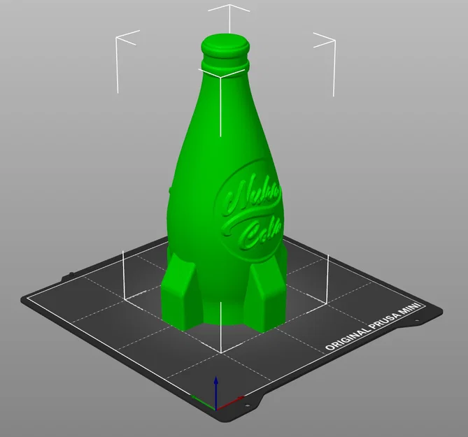 Mô hình 3D chai nước Nuka Cola phong cách Fallout (Vase Mode) - Image 3