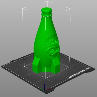 Mô hình 3D chai nước Nuka Cola phong cách Fallout (Vase Mode)