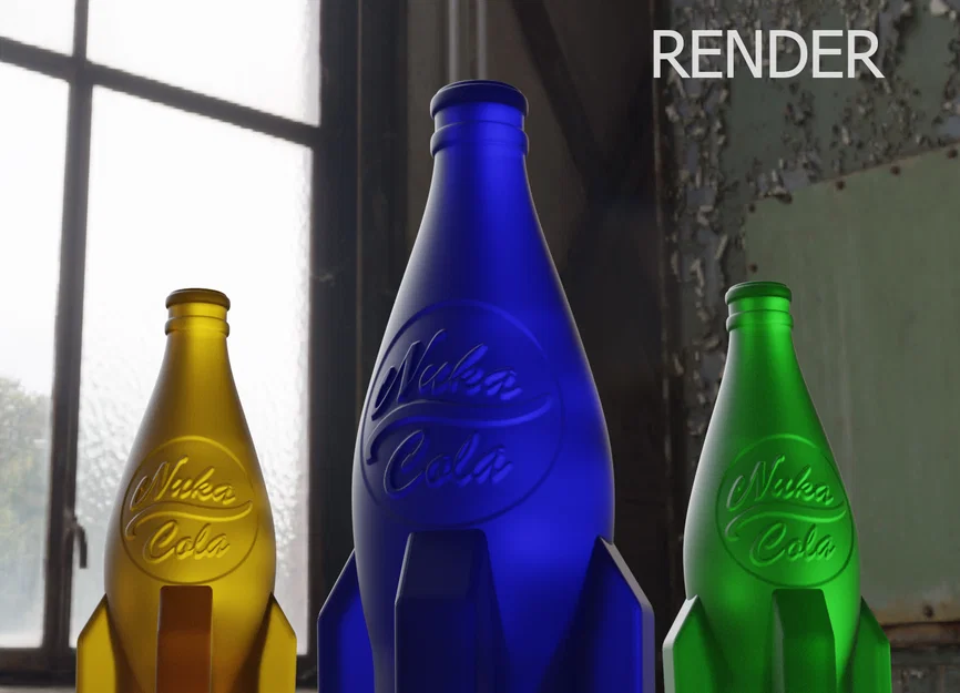 Mô hình 3D chai nước Nuka Cola phong cách Fallout (Vase Mode) - Image 4
