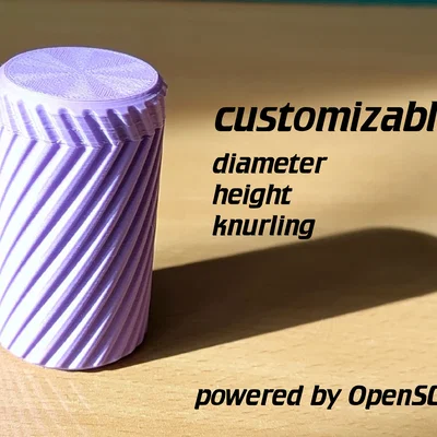 Hộp đựng vít vặn ren tuỳ biến (OpenSCAD, parametric)