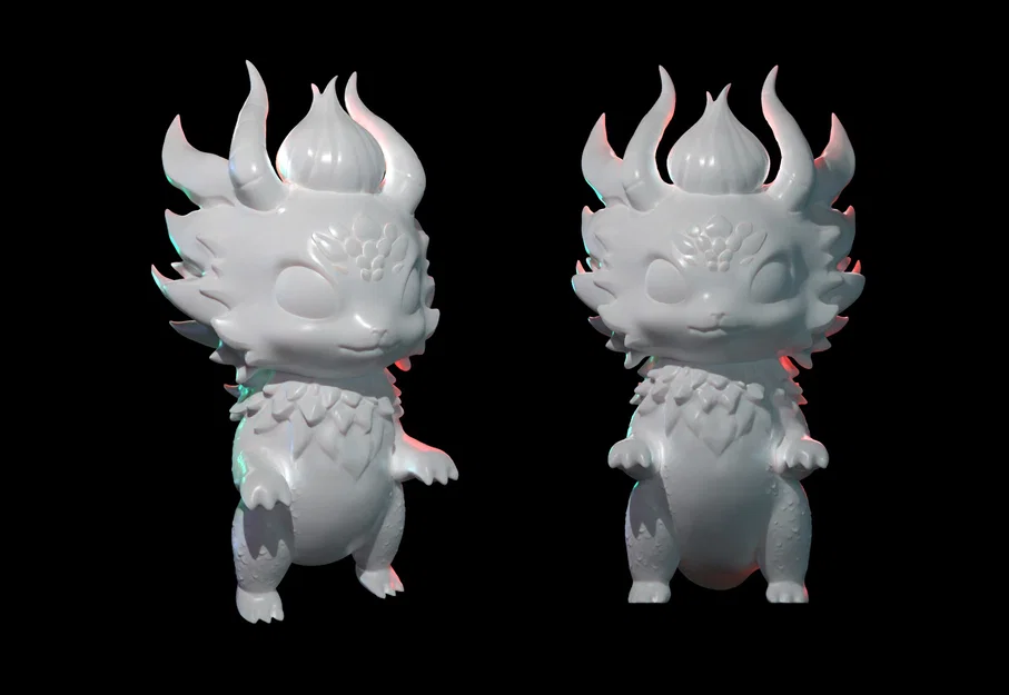 Mô hình rồng con Dragon Baby dễ thương in 3D trang trí bàn làm việc - Image 1
