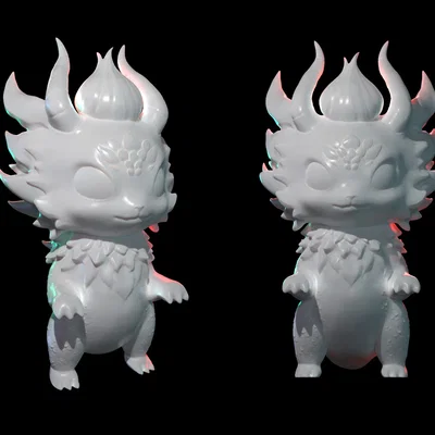 Mô hình rồng con Dragon Baby dễ thương in 3D trang trí bàn làm việc
