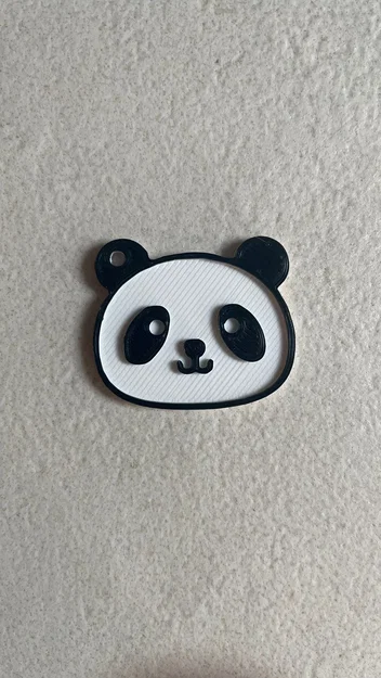 Mẫu móc khóa gấu trúc (Panda Keychain) dễ thương cho máy in 3D - Image 1