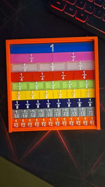 Bộ công cụ học toán phân số (Mathematical fractions) in 3D - Image 3