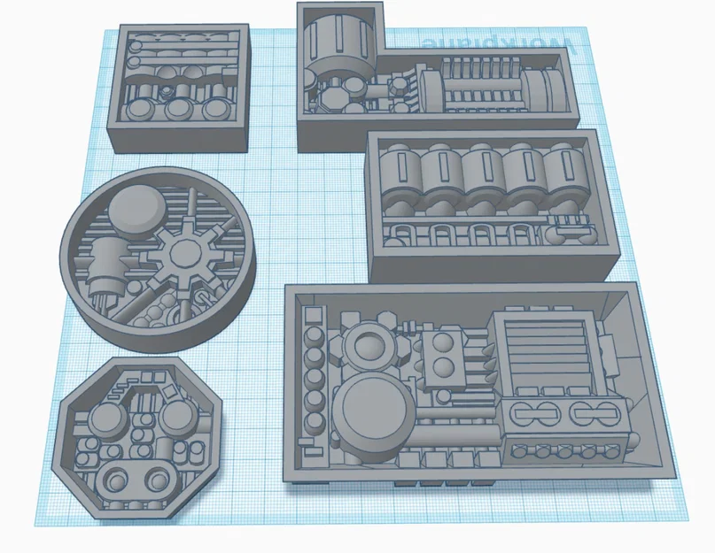 Bộ chi tiết trang trí (Greebles) cho mô hình tàu vũ trụ và robot - Image 1