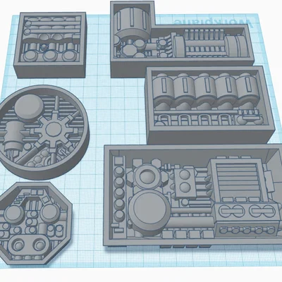 Bộ chi tiết trang trí (Greebles) cho mô hình tàu vũ trụ và robot