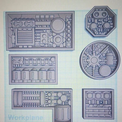 Bộ chi tiết trang trí (Greebles) cho mô hình tàu vũ trụ và robot