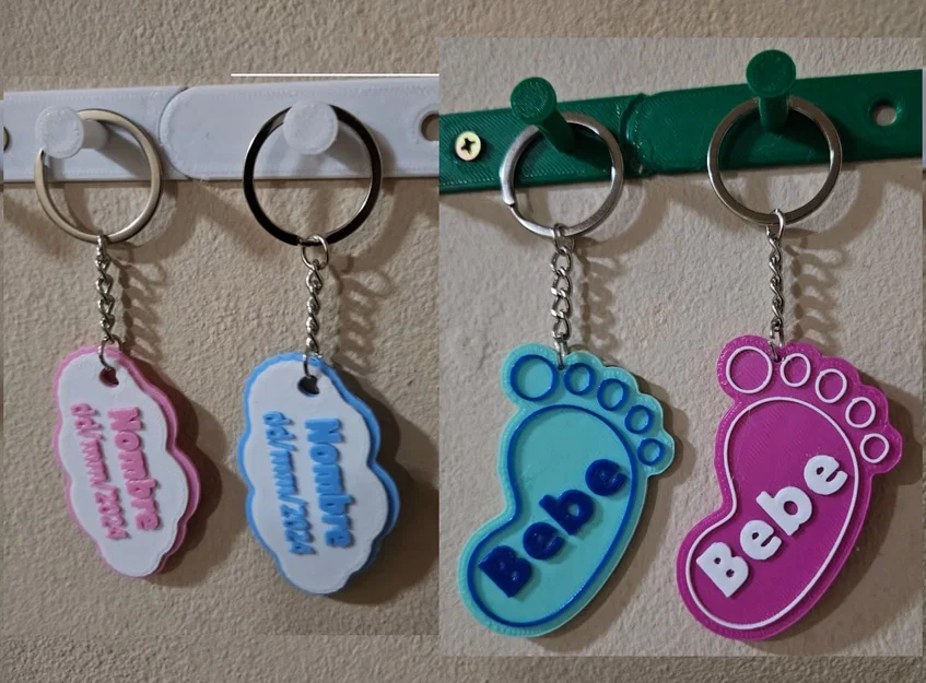 Bộ mẫu móc khóa kỷ niệm 3D xinh xắn cho tiệc Baby Shower - Image 1