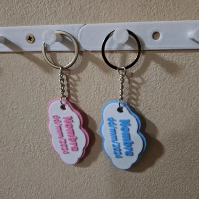 Bộ mẫu móc khóa kỷ niệm 3D xinh xắn cho tiệc Baby Shower